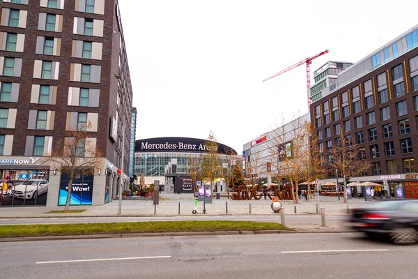 Berlin Almanya Aralık 2021 Mercedez Benz Arena Nın Dış Görünümü — Stok fotoğraf