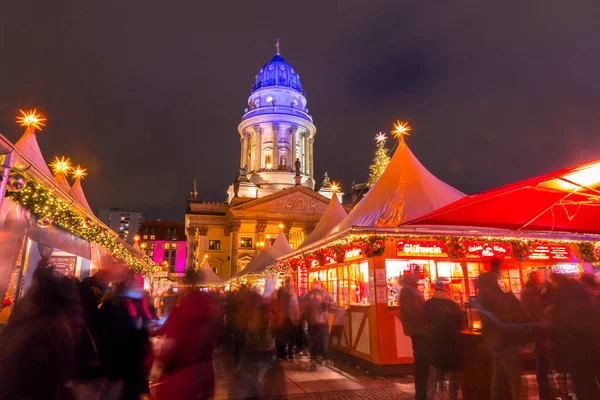 Berlijn Duitsland December 2021 Beroemde Kerstmarkt Gendarmentmarkt Berlijn Weichnachts Zauber — Stockfoto