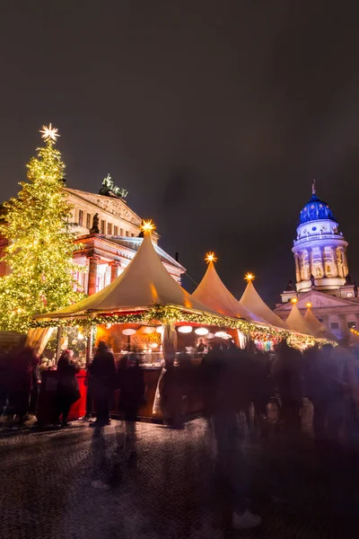 Berlin Germany December 2021 Famous Christmas Market Gendarmentmarkt Berlin Weichnachts — стоковое фото