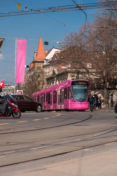 Genf Schweiz März 2022 Der Place Neuve Ist Einer Der — Stockfoto