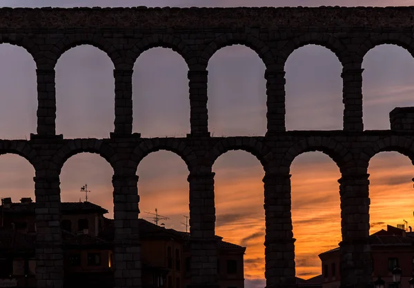 The ancient Roman aqueduct of Segovia, one of the best-preserved elevated Roman aqueducts and the foremost symbol of Segovia.