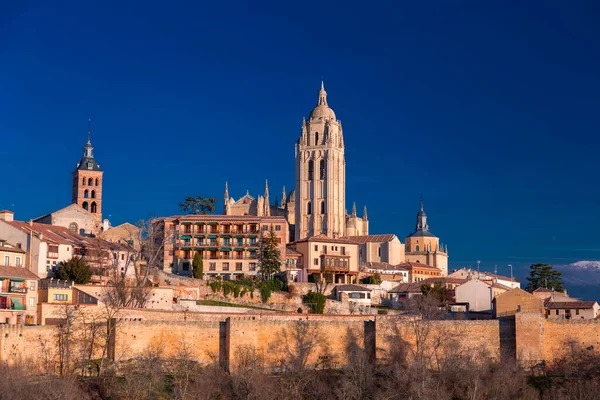 Segovia Hiszpania Lutego 2022 Katedra Segowii Gotycka Katedra Rzymskokatolicka Znajdująca — Zdjęcie stockowe