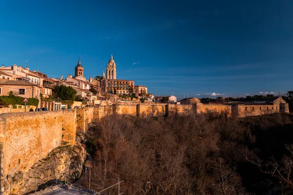 Ségovie Espagne Février 2022 Vue Sur Paysage Urbain Depuis Ancienne — Photo