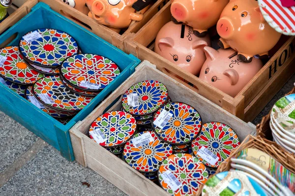 Сеговия Испания Февраля 2022 Года Традиционные Туристические Сувениры Сеговии Продаются — стоковое фото