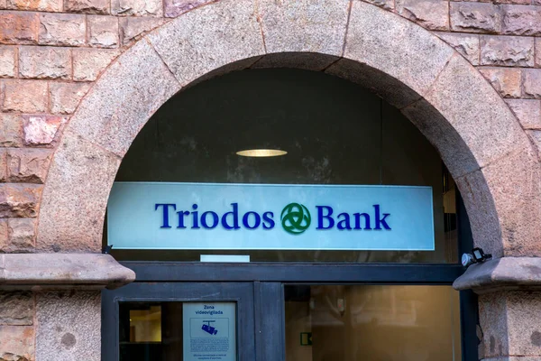 Barcelona Spain Feb 2022 Triodos Bank Barcelona Triodos Bank Ethical — Stock Photo, Image