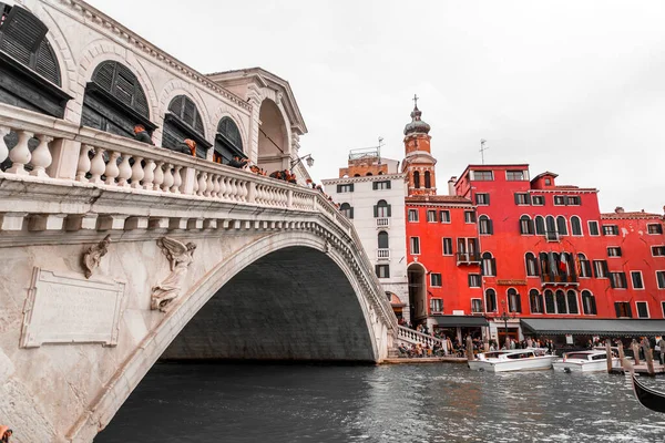 Venise Italie Avril 2022 Célèbre Pont Rialto Sur Grand Canal — Photo