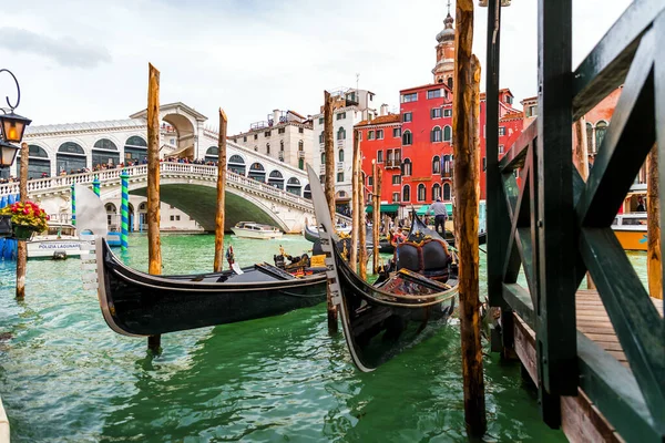 Venise Italie Avril 2022 Célèbre Pont Rialto Sur Grand Canal — Photo