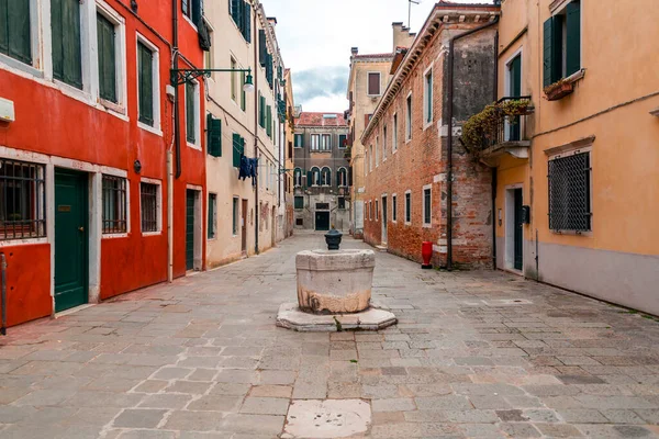 Venice Italy April 2022 Typical Venetian Architecture Street View Venice — ストック写真