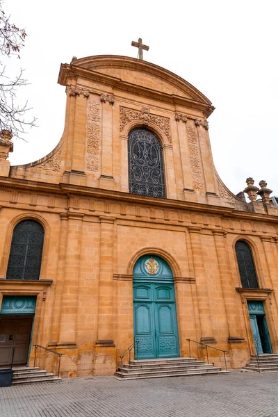 Metz France January 2022 Notre Dame Assomption Church Situated Rue — Stock Photo, Image
