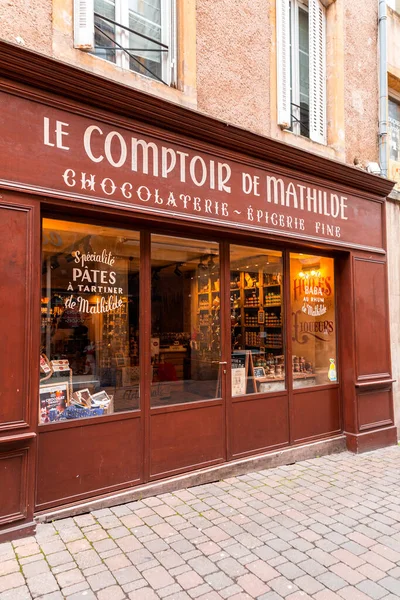 프랑스 2022 Comptoir Mathilde 프랑스 메스에 부티크 초콜릿 주류가게 — 스톡 사진