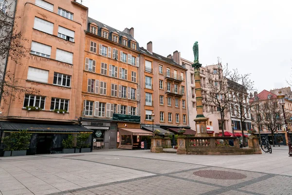 Metz Francie Ledna 2022 Pohled Saint Jacques Square Metz Francie — Stock fotografie