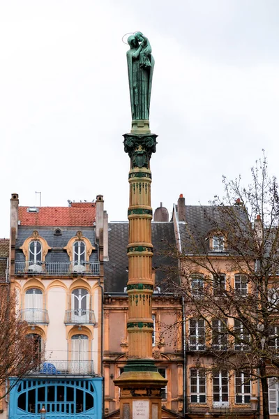 Metz França Janeiro 2022 Vista Praça Saint Jacques Metz França — Fotografia de Stock