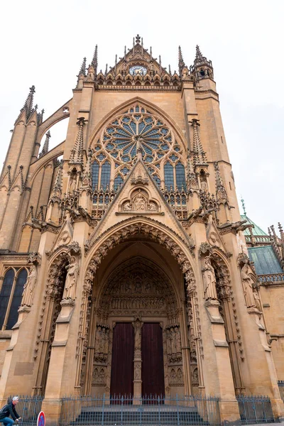 Metz Francia Enero 2022 Catedral Metz Catedral San Esteban Una — Foto de Stock