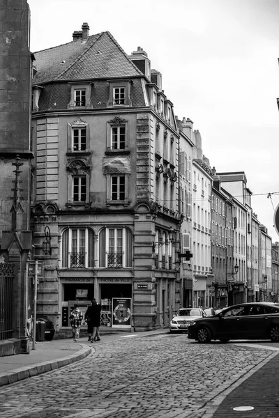 Metz Frankrike Januari 2022 Gatuvy Och Typiska Franska Byggnader Staden — Stockfoto