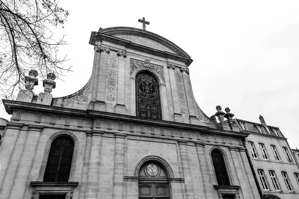 노트르담 프랑스어 Notre Dame Lassomption 프랑스 로렌의 교회이다 — 스톡 사진