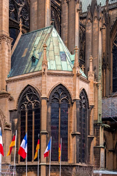 Metz Cathedral Або Собор Святого Стефана Католицький Собор Меці Столиці — стокове фото