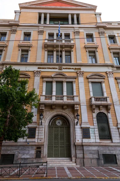 Афины Греция Ноя 2021 Вид Главного Офиса Национального Банка Греции — стоковое фото