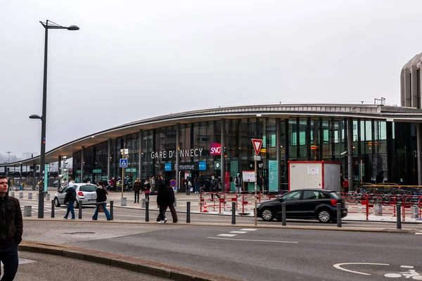 Аннесі Франція Січня 2022 Аннекський Вокзал Гар Аннесі Залізнична Станція — стокове фото