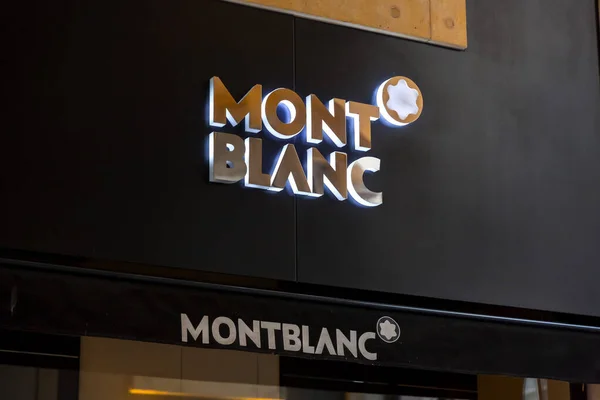 Metz France January 2022 Store Front Logo Signage Montblanc Retail — 스톡 사진