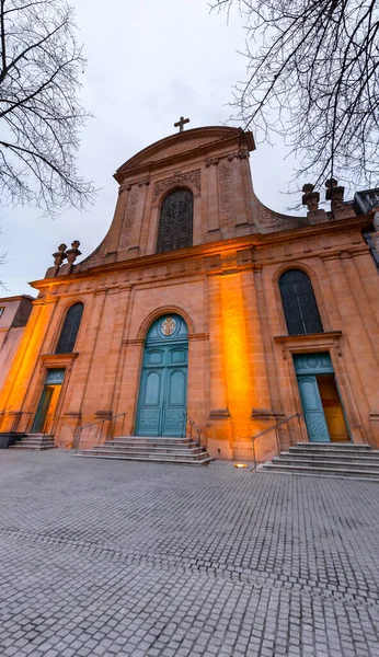 Metz Γαλλία Ιανουαρίου 2022 Notre Dame Assomption Είναι Μια Εκκλησία — Φωτογραφία Αρχείου