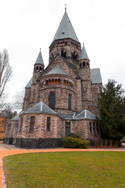 Veduta Esterna Del Tempio Neuf Del Nuovo Tempio Metz Francia — Foto Stock