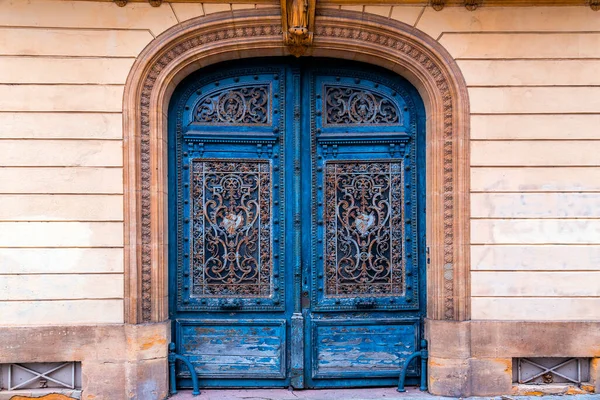 Antigua Hermosa Puerta Adornada Detalle Arquitectónico Clásico Que Encuentra Metz — Foto de Stock