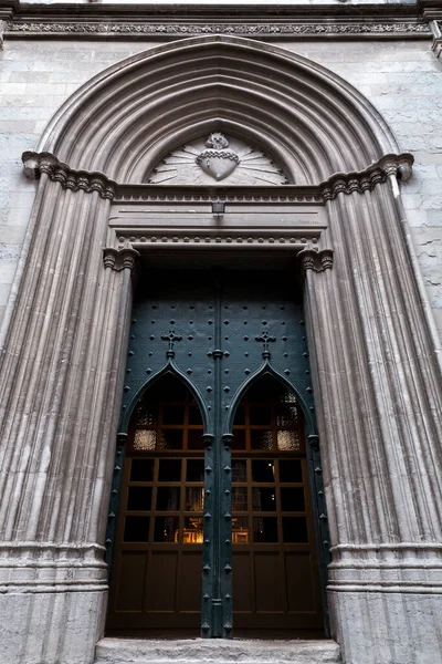 西元2022年2月12日 吉罗纳大教堂 Girona Cathedral Saint Mary Girona 是西班牙加泰罗尼亚吉罗纳的一座罗马天主教教堂 — 图库照片