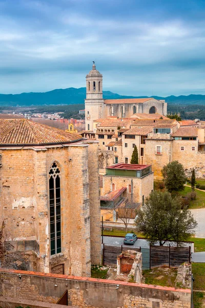 Girona Spain February 2022 Girona Cathedral Also Known Cathedral Saint — Stock Photo, Image