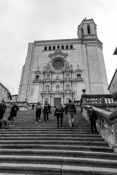 Girona Spanje Februari 2022 Kathedraal Van Girona Ook Bekend Als — Stockfoto