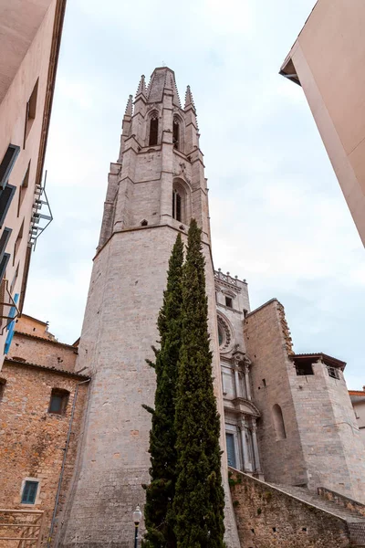 Жирона Каталония Испания Feb 2022 Внешний Вид Церкви Сан Феликс — стоковое фото