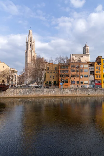Girona Catalonia Spain Feb 2022 Θέα Στο Αστικό Τοπίο Και — Φωτογραφία Αρχείου