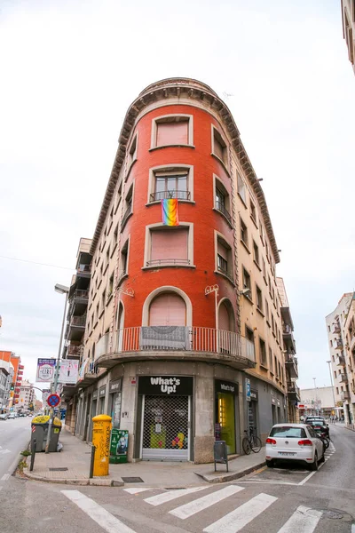 Girona Cataluña España Feb 2022 Vista General Calle Desde Ciudad — Foto de Stock