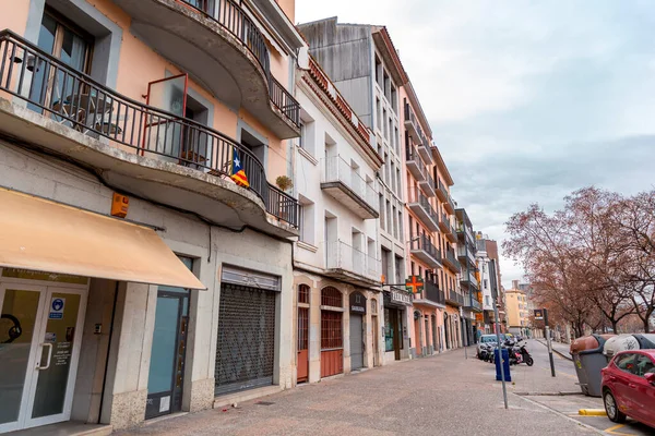 Girona Catalunha Espanha Feb 2022 Cityscape Vista Arquitetônica Genérica Nas — Fotografia de Stock