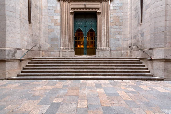 지로나 대성당 이탈리아어 Girona Cathedral 지로나 대성당 이탈리아어 Saint Mary — 스톡 사진