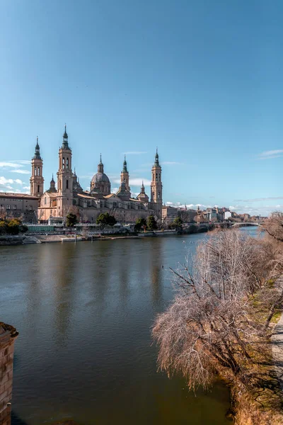 Saragossa Spanien Februar 2022 Die Kathedrale Basilika Unserer Lieben Frau — Stockfoto