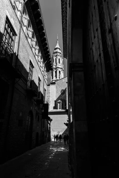 Zaragoza Espanha Fev 2022 Catedral Salvador Seo Zaragoza Uma Catedral — Fotografia de Stock