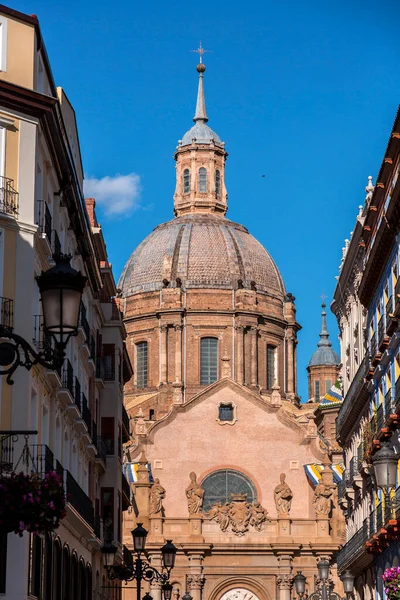 Katedralen Basilikan Vår Fru Pelaren Romersk Katolsk Kyrka Vid Floden — Stockfoto
