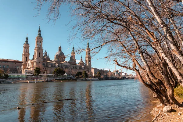 Zaragoza Espanha Fevereiro 2022 Catedral Basílica Nossa Senhora Pilar Uma — Fotografia de Stock