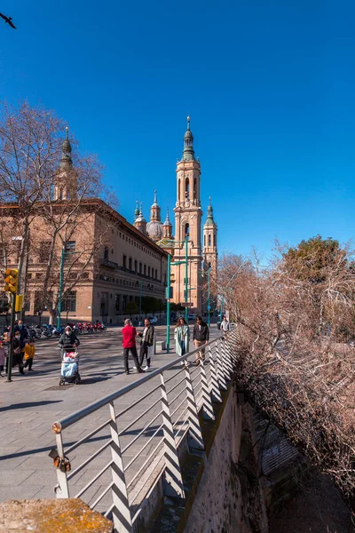 Zaragoza Espanha Fevereiro 2022 Catedral Basílica Nossa Senhora Pilar Uma — Fotografia de Stock