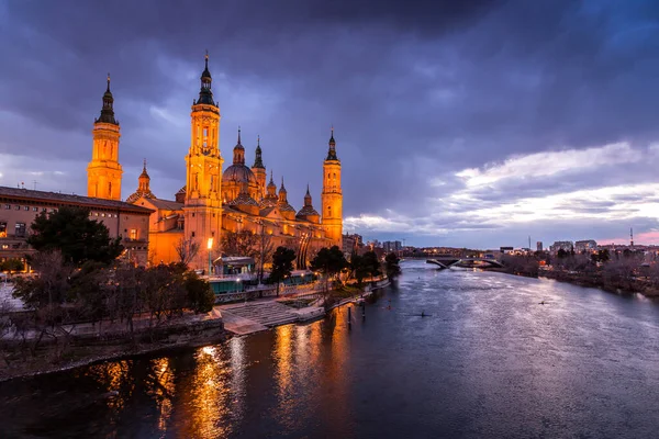 Zaragoza Spain February 2022 Cathedral Basilica Our Lady Pillar Roman — Stock Photo, Image