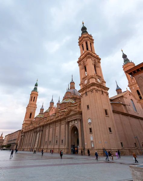 Saragozza Spagna Febbraio 2022 Cattedrale Basilica Nostra Signora Del Pilastro — Foto Stock