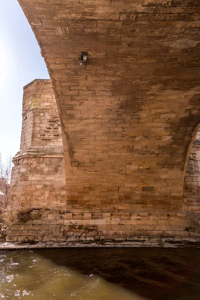 Puente Piedra Puente Piedra Sobre Río Ebro Zaragoza Aragón España — Foto de Stock