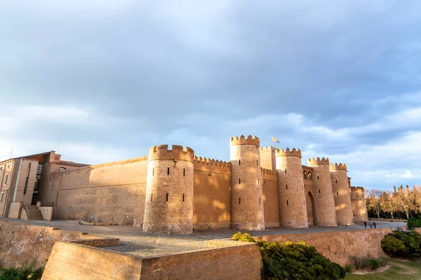 Palácio Aljaferia Palácio Medieval Fortificado Construído Durante Século Taifa Zaragoza — Fotografia de Stock