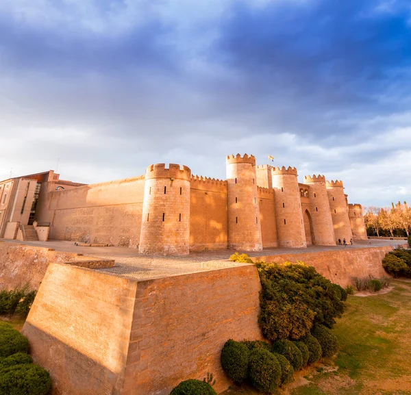 Palácio Aljaferia Palácio Medieval Fortificado Construído Durante Século Taifa Zaragoza — Fotografia de Stock