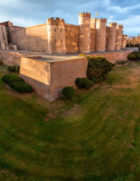 Palácio Aljaferia Palácio Medieval Fortificado Construído Durante Século Taifa Zaragoza — Fotografia de Stock
