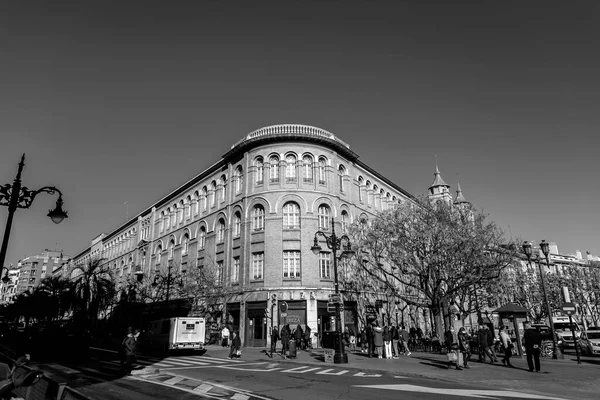 Zaragoza Espanha Fevereiro 2022 Arquitetura Genérica Vista Rua Zaragoza Capital — Fotografia de Stock