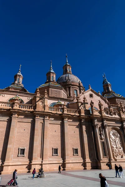 Saragozza Spagna Febbraio 2022 Cattedrale Basilica Nostra Signora Del Pilastro — Foto Stock