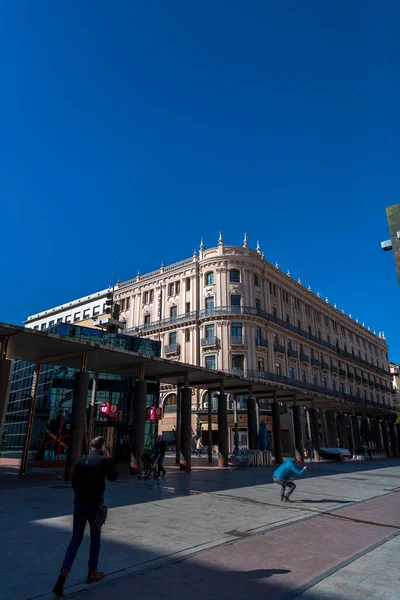 Сарагоса Испания Февраля 2022 Года Общая Архитектура Вид Улицу Сарагосе — стоковое фото
