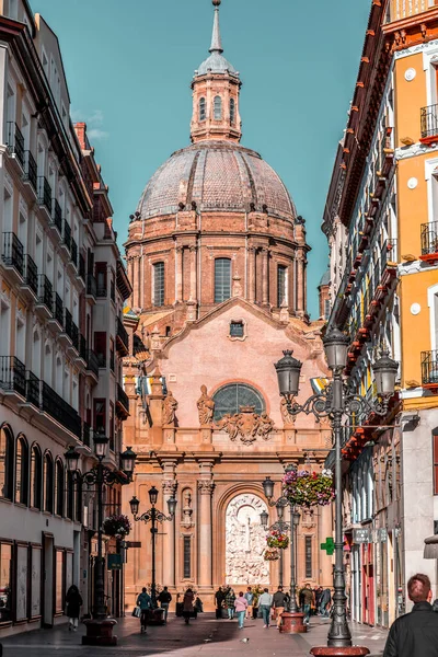 Zaragoza Spanje Februari 2022 Calle Alfonso Een Hoofdstraat Het Historische — Stockfoto