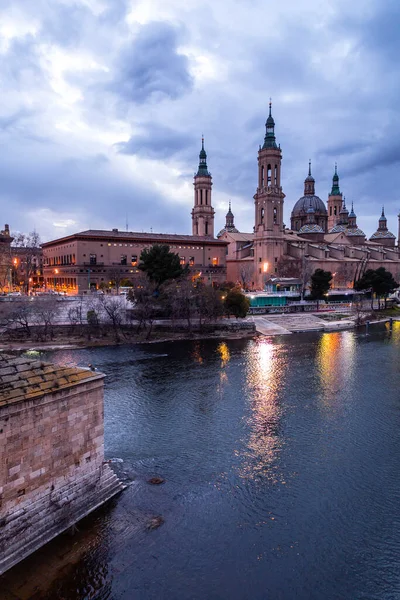 Zaragoza Espanha Fevereiro 2022 Catedral Basílica Nossa Senhora Pilar Uma — Fotografia de Stock